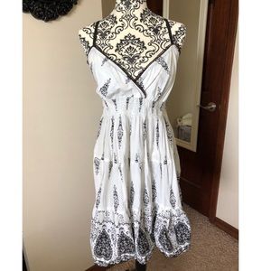 Adorable Black and White Damask Print Sundress